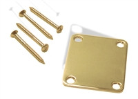Neck Plate Electric 2 x 2 1/2" Gold Steel